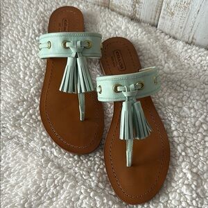 Coach Sheena Vachetta Sandals Mint Size 8